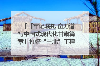 「牢记嘱托 奋力谱写中国式现代化甘肃篇章」打好“三北”工程攻坚战 筑牢国家西部生态安全屏障