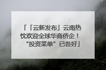 「云新发布」云南热忱欢迎全球华商侨企！“投资菜单”已备好