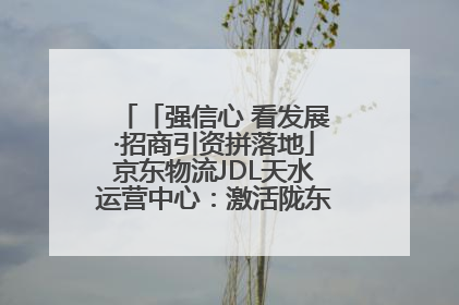 「强信心 看发展·招商引资拼落地」京东物流JDL天水运营中心：激活陇东南区域经济新引擎
