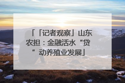 「记者观察」山东农担：金融活水“贷”动养殖业发展