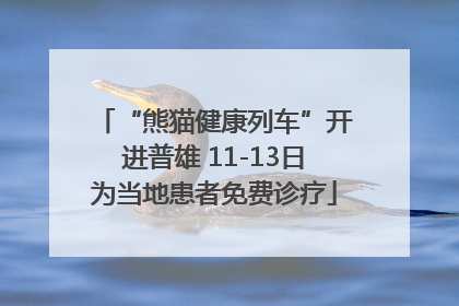 “熊猫健康列车”开进普雄 11-13日为当地患者免费诊疗