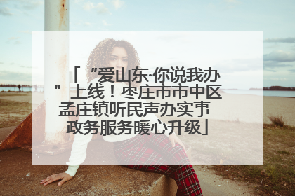 “爱山东·你说我办”上线！枣庄市市中区孟庄镇听民声办实事 政务服务暖心升级