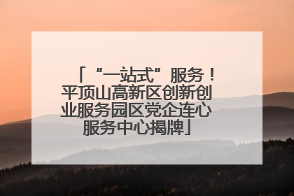 “一站式”服务！平顶山高新区创新创业服务园区党企连心服务中心揭牌