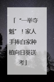 “一举夺魁”！家人手捧自家种植向日葵送考