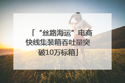 “丝路海运”电商快线集装箱吞吐量突破10万标箱