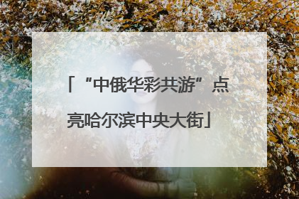 “中俄华彩共游”点亮哈尔滨中央大街