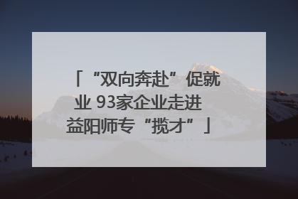 “双向奔赴”促就业 93家企业走进益阳师专“揽才”