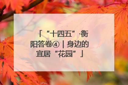 “十四五”·衡阳答卷④｜身边的宜居“花园”