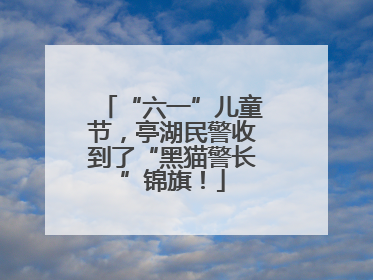 “六一”儿童节，亭湖民警收到了“黑猫警长”锦旗！
