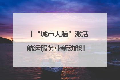 “城市大脑”激活航运服务业新动能