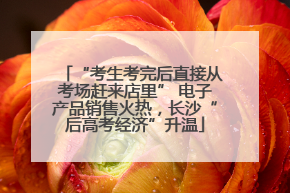 “考生考完后直接从考场赶来店里” 电子产品销售火热，长沙“后高考经济”升温