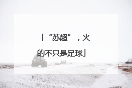 “苏超”，火的不只是足球