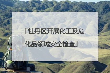 牡丹区开展化工及危化品领域安全检查