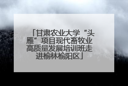 甘肃农业大学“头雁”项目现代畜牧业高质量发展培训班走进榆林榆阳区