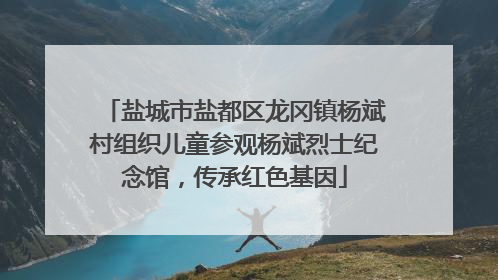 盐城市盐都区龙冈镇杨斌村组织儿童参观杨斌烈士纪念馆，传承红色基因