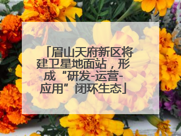 眉山天府新区将建卫星地面站，形成“研发-运营-应用”闭环生态