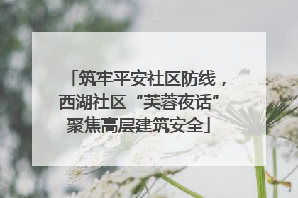 筑牢平安社区防线，西湖社区“芙蓉夜话”聚焦高层建筑安全