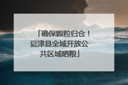 确保颗粒归仓！夏津县全域开放公共区域晒粮
