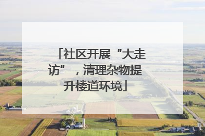 社区开展“大走访”，清理杂物提升楼道环境