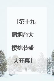 第十九届烟台大樱桃节盛大开幕