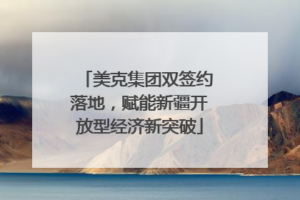 美克集团双签约落地，赋能新疆开放型经济新突破