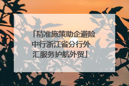 精准施策助企避险 中行浙江省分行外汇服务护航外贸
