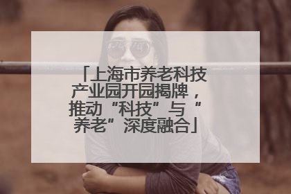 上海市养老科技产业园开园揭牌，推动“科技”与“养老”深度融合