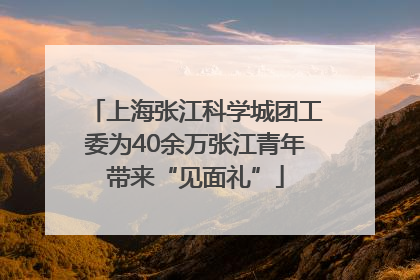 上海张江科学城团工委为40余万张江青年带来“见面礼”