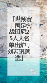 世预赛｜国足客战印尼25人大名单出炉，刘若钒落选