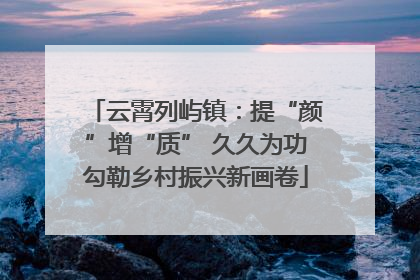 云霄列屿镇：提“颜”增“质” 久久为功勾勒乡村振兴新画卷