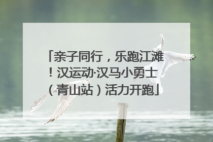 亲子同行，乐跑江滩！汉运动·汉马小勇士（青山站）活力开跑