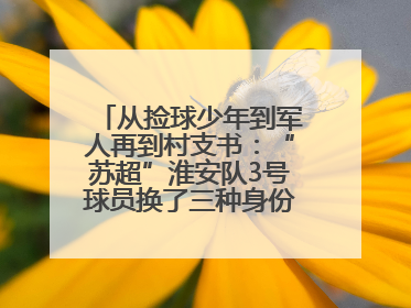 从捡球少年到军人再到村支书：“苏超”淮安队3号球员换了三种身份追梦足球