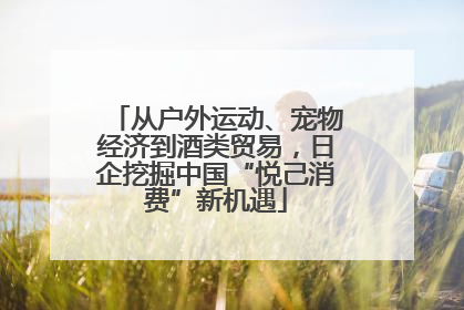 从户外运动、宠物经济到酒类贸易，日企挖掘中国“悦己消费”新机遇