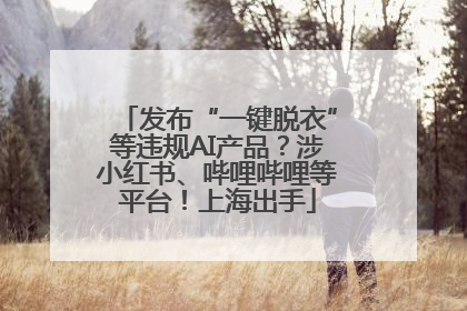 发布“一键脱衣”等违规AI产品？涉小红书、哔哩哔哩等平台！上海出手