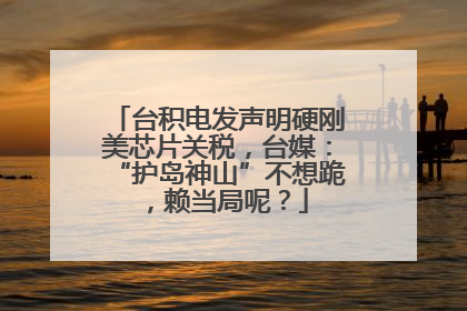 台积电发声明硬刚美芯片关税，台媒：“护岛神山”不想跪，赖当局呢？