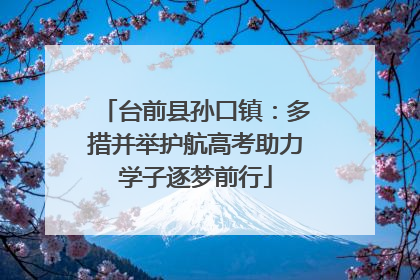 台前县孙口镇：多措并举护航高考助力学子逐梦前行