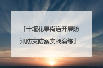 十堰花果街道开展防汛防灾防溺实战演练