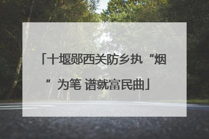 十堰郧西关防乡执“烟”为笔 谱就富民曲