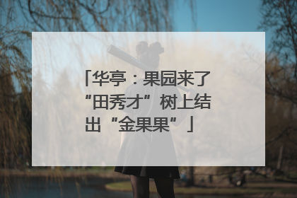 华亭：果园来了“田秀才”树上结出“金果果”