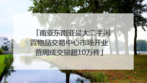 南亚东南亚最大二手闲置物品交易中心市场开业首周成交量超10万件
