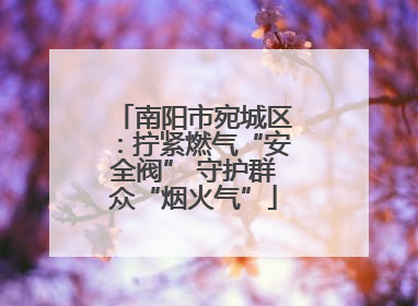 南阳市宛城区：拧紧燃气“安全阀” 守护群众“烟火气”