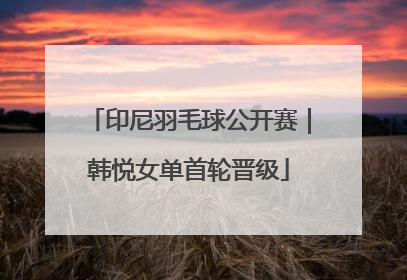 印尼羽毛球公开赛｜韩悦女单首轮晋级