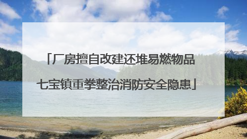 厂房擅自改建还堆易燃物品 七宝镇重拳整治消防安全隐患