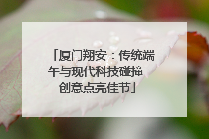 厦门翔安：传统端午与现代科技碰撞 创意点亮佳节