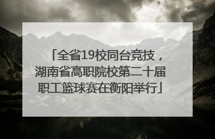 全省19校同台竞技，湖南省高职院校第二十届职工篮球赛在衡阳举行