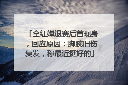 全红婵退赛后首现身，回应原因：脚腕旧伤复发，称最近挺好的