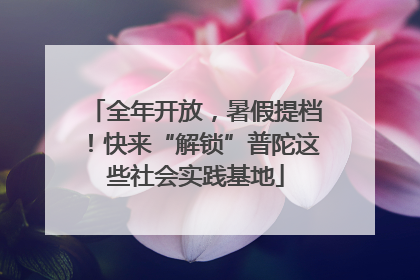 全年开放，暑假提档！快来“解锁”普陀这些社会实践基地