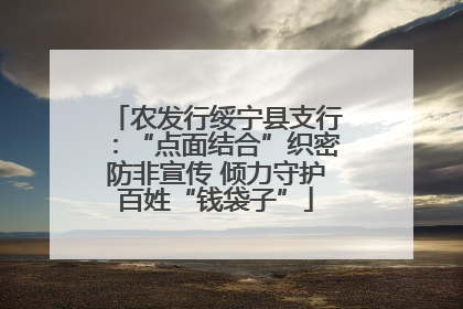 农发行绥宁县支行：“点面结合”织密防非宣传 倾力守护百姓“钱袋子”