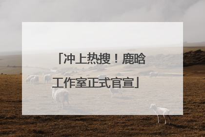 冲上热搜！鹿晗工作室正式官宣
