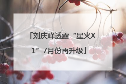 刘庆峰透露“星火X1”7月份再升级